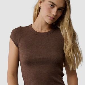 AE | Hey Baby | Waffle | Tee | Brown